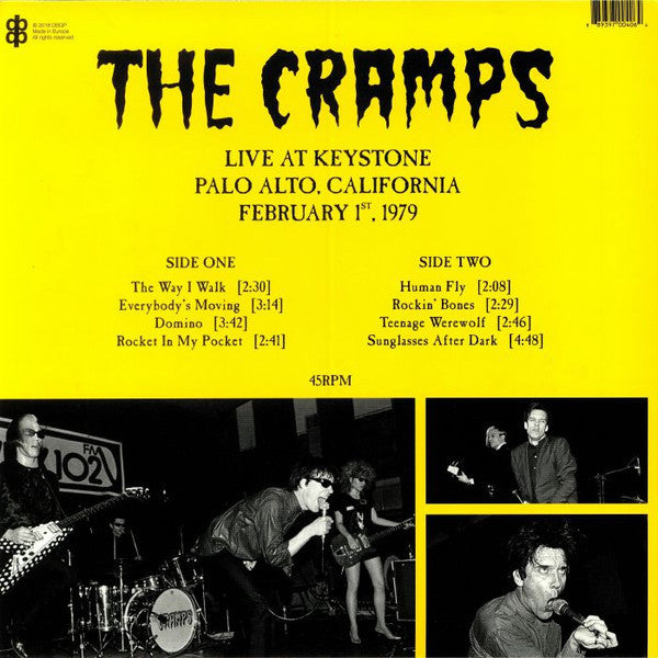 The Cramps - Live At Keystone Palo Alto California February 1st 1979 - LP