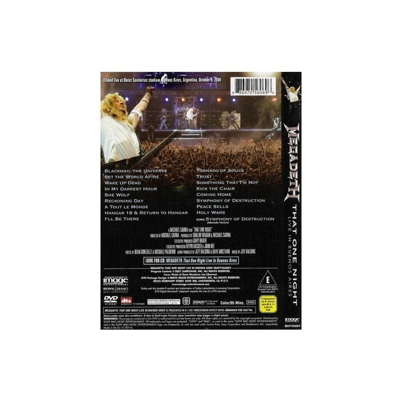 Megadeth - That One Night: Live In Buenos Aires - DVD