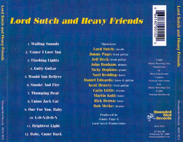 LORD SUTCH CD Lord Sutch And Heavy Friends