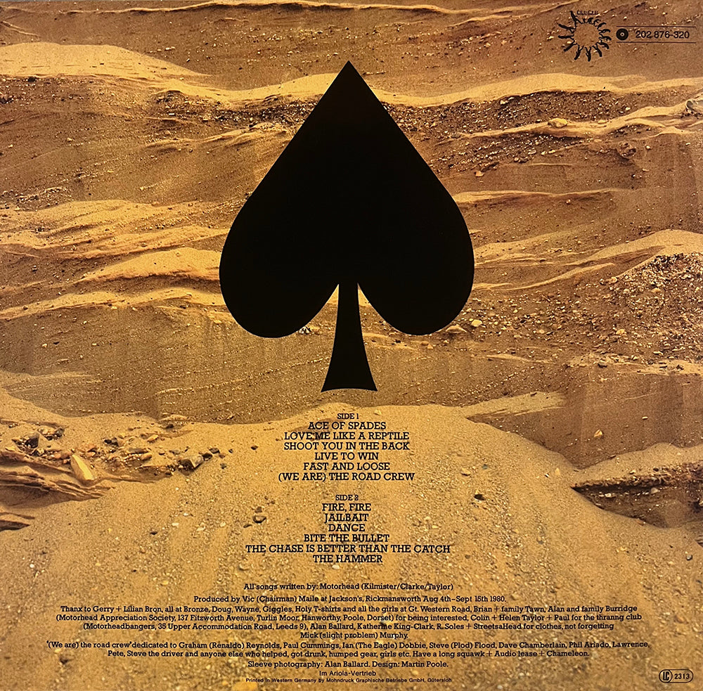MOTORHEAD LP Ace Of Spades (180 Grams Heavyweight Vinyl)