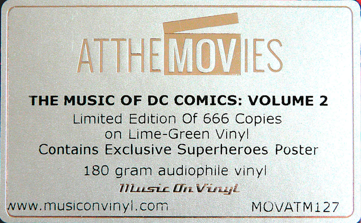VARIOUS 2xLP The Music Of DC Comics: Volume 2 (Lime-Green Coloured Vinyl)
