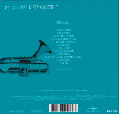 DIZZY GILLESPIE CD Ultimato (Libro.Cd)
