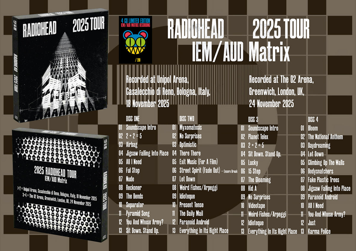 RADIOHEAD 4xCD BOX SET 2025 Tour (200 Numbered Copies)
