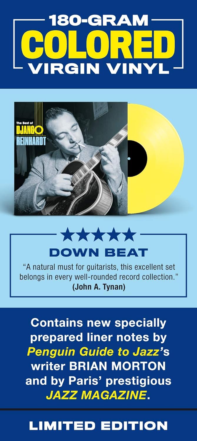 DJANGO REINHARDT LP The Best Of (Yellow Coloured 180 Gram Heavyweight Vinyl)