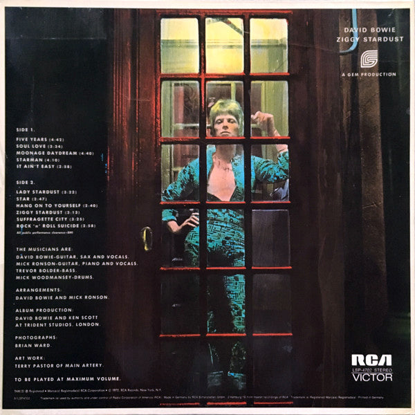 DAVID BOWIE LP Ziggy Stardust (180 Grams Gatefold Cover)
