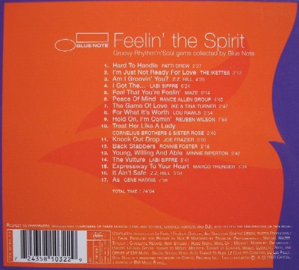 VARIOS CD Feelin' The Spirit: Groovy Rhythm'n'Soul Gems Collected By Blue Note