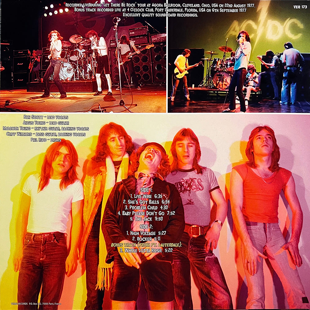 AC/DC LP Live In Cleveland, USA August 1977 (500 Copies)