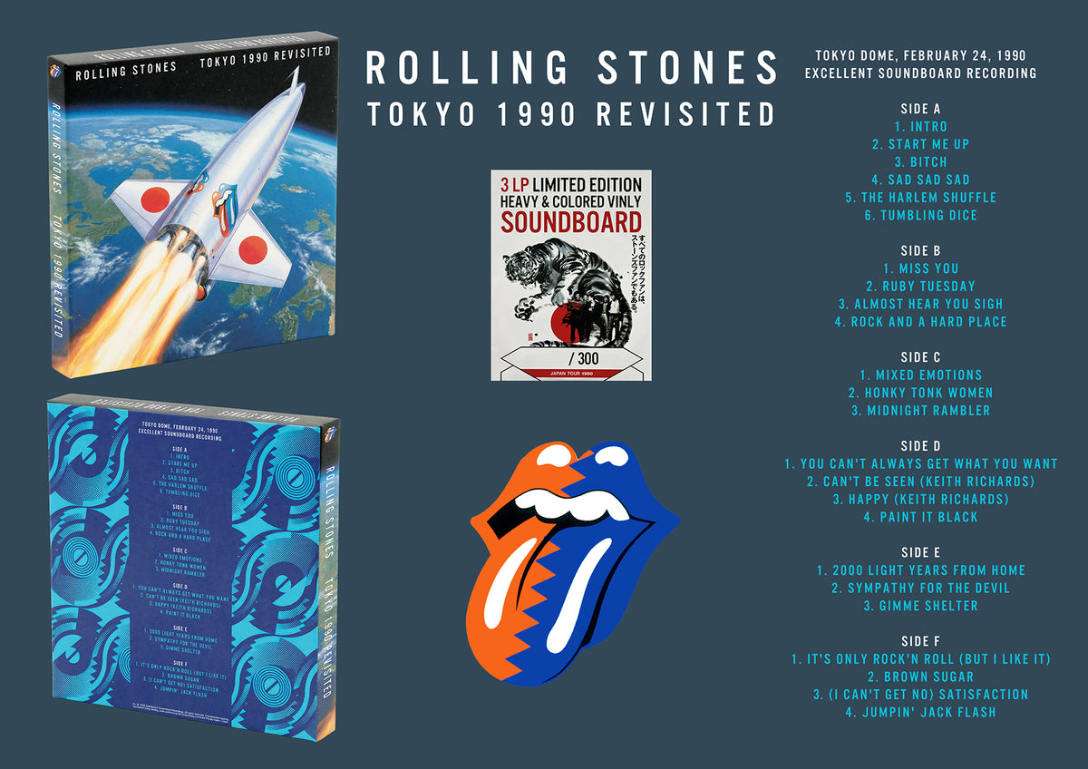 ROLLING STONES 3xLP BOX SET Tokyo 1990 Revisited (Coloured 300 Numbered Copies)