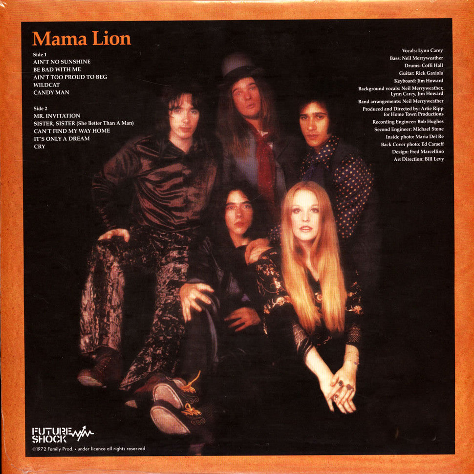 MAMA LION LP Preserve Wildlife (Psychedelic Blues) Orange Colour Gimmick Cover