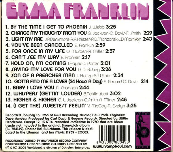 ERMA FRANKLIN CD Super Soul Sister