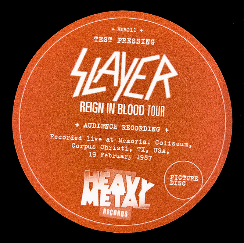 SLAYER LP Reign In Blood Tour (TEST PRESSING) Picture Disc