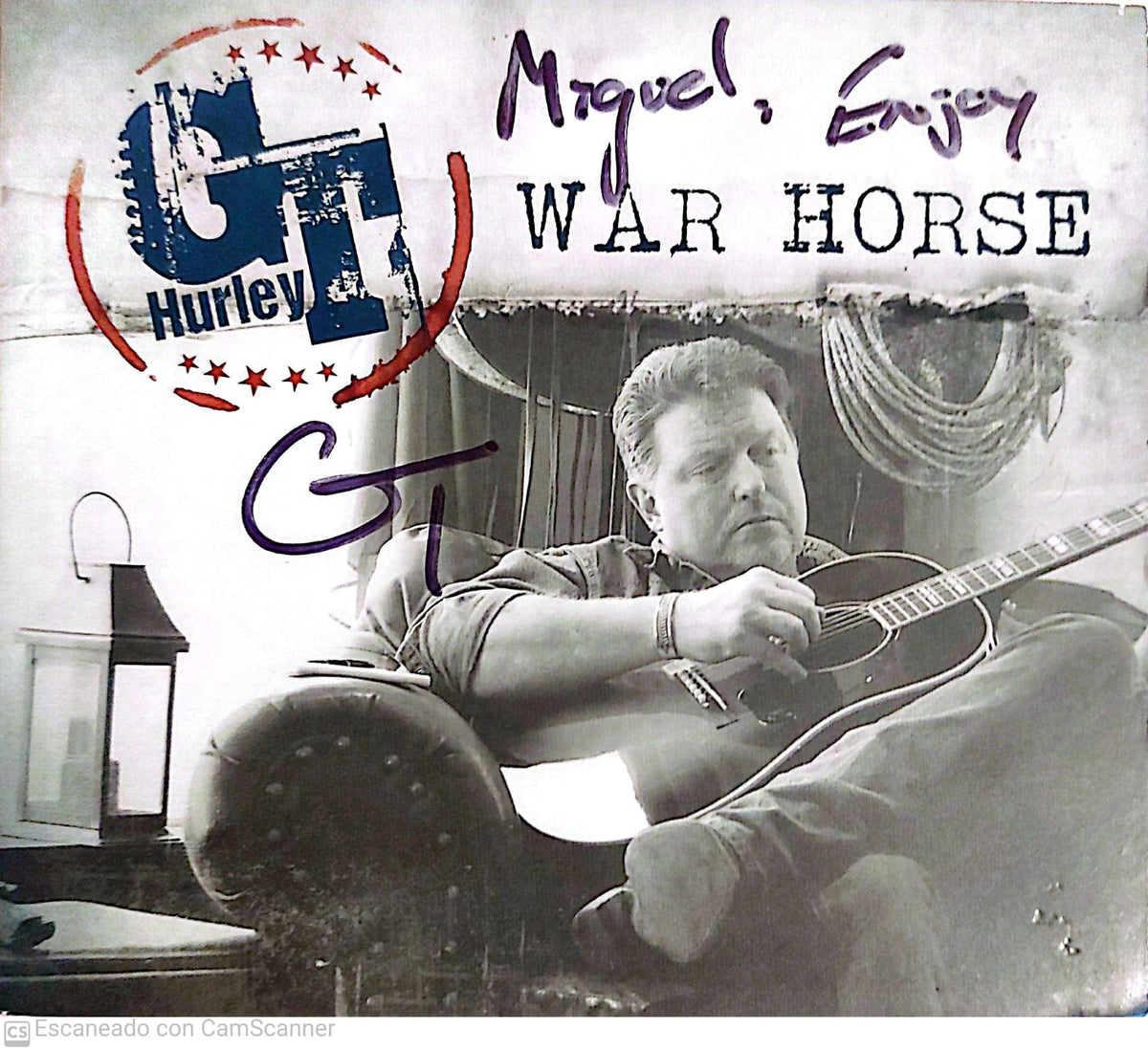 GT Hurley - War Horse - CD - Digipak - Firmado y Dedicado - Signed and Dedicated - Muy Buen Estado / Very Good Condition (VG+ / VG+)