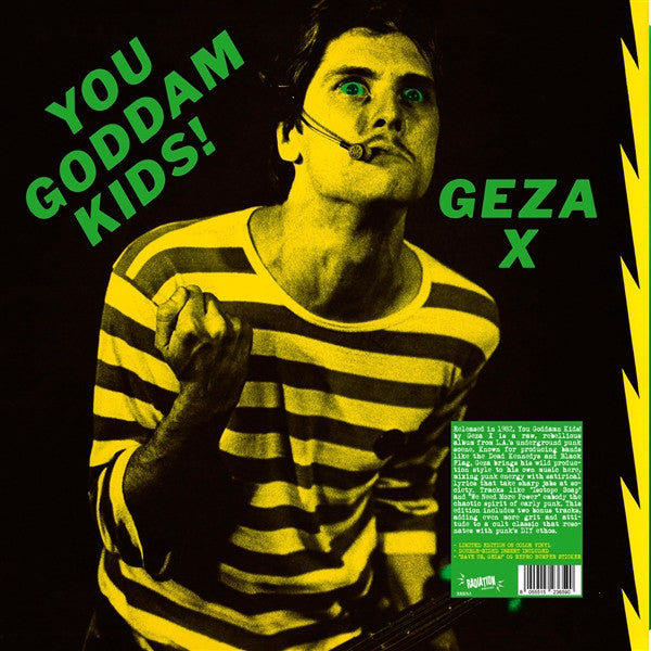 Geza X And The Mommymen - You Goddam Kids! (LP, Album, RE, RM, Green)