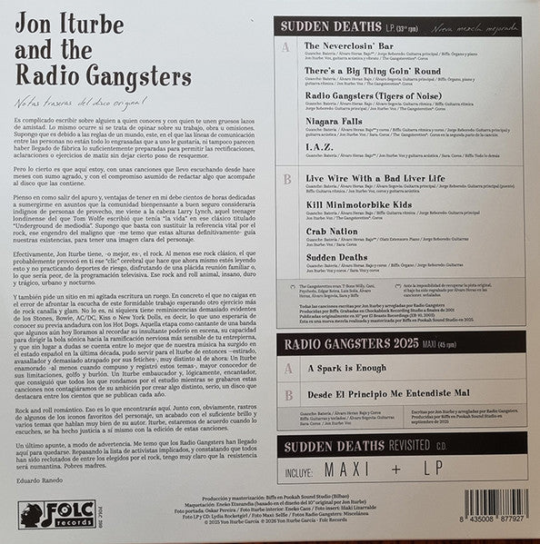Jon Iturbe And The Radio Gangsters - Sudden Deaths Revisited (LP + Maxi + CD)