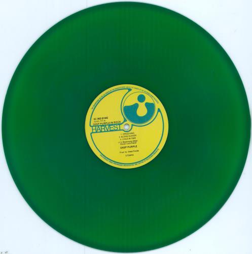 Deep Purple – In Rock - LP - Vinilo VERDE / GREEN Vinyl - Harvest – 5C 062-91442 Fan Club Reissue