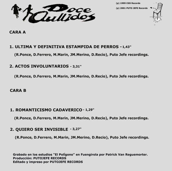 Doce Aullidos – Busca Y Captura - 7" - 2001 - Putojefe Records