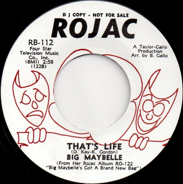 Big Maybelle – 96 Tears / That's Life - 7" - 2009 - Rojac Records – R-112 - Vinilo Como Nuevo / Portada Genérica (M-/Generic).