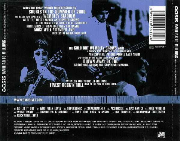 Oasis – Familiar To Millions - CD - CD Like New / Cover Like New (M-/M-)