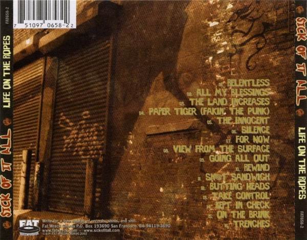 Sick Of It All – Life On The Ropes - CD - CD Like New / Cover Like New (M-/M-)