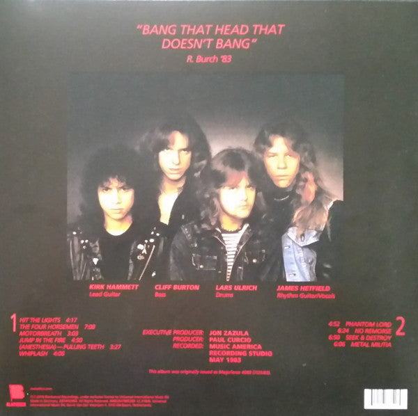 Metallica – Kill 'Em All - LP - 2016 - Blackened – 00602547885289, Blackened – BLCKND003R-1 - NEW / SEALED.