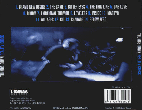 Thumbs Down – Reality Check - CD - 2000 - I Scream Records – 88.952.02
