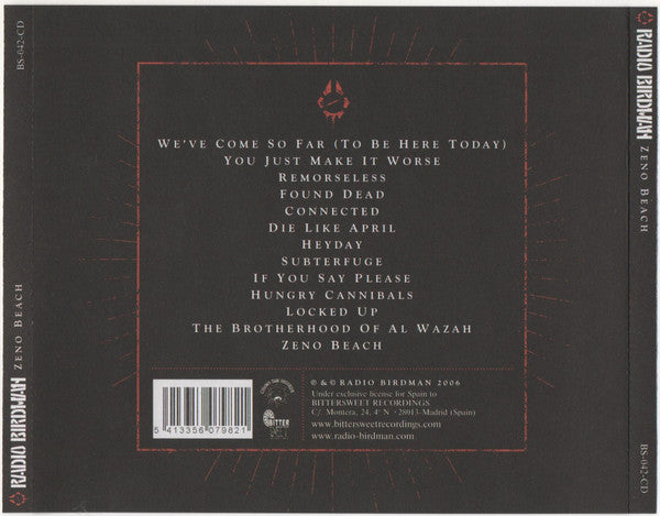 Radio Birdman – Zeno Beach - CD - 2006 - Crying Sun Records – BS-042-CD, Bittersweet Recordings – BS-042-CD - NUEVO / PRECINTADO - NEW / SEALED.