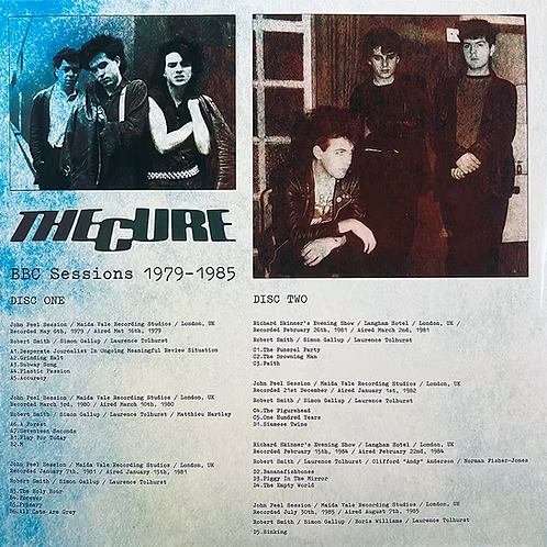 THE CURE 2xLP BBC Sessions 1979 - 1985 (Orange Colored Vinyl) Gatefold Cover