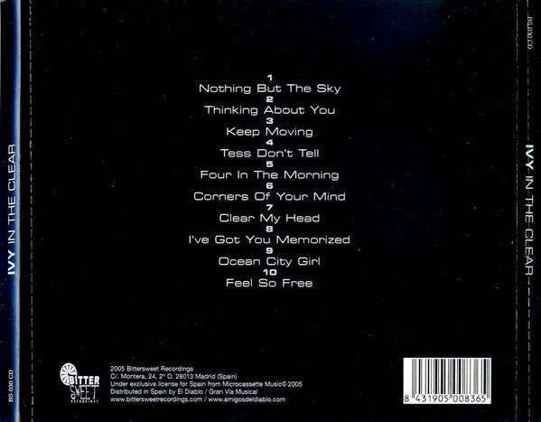 Ivy – In The Clear – CD – 2005 – Bittersweet Recordings – BS 030 CD