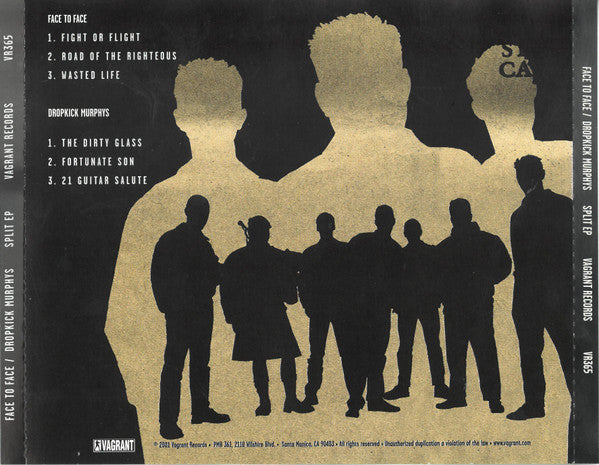 Face To Face vs Dropkick Murphys - CD - Slipcase - 2001 - Vagrant Records – VR365 - CD Near Mint (M-) / Cover Near Mint (M-)