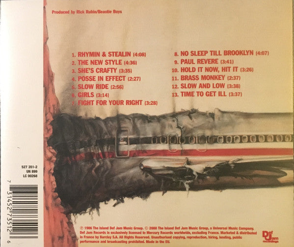 Beastie Boys – Licensed To Ill - CD - CD Muy Buen Estado / Portada Como Nueva (VG+/M-)