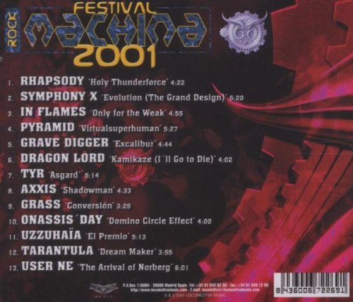 Rock Machina Festival 2001 - CD - Rhapsody / In Flames / Axxis / Grave Digger / Pyramid... - Locomotive Records LM074 - NEW / SEALED.