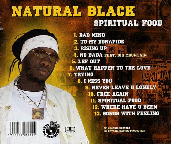 Natural Black – Spiritual Food - CD - Patate Records – PRP017 - CD Como Nuevo / Portada Como Nueva (M-/M-)