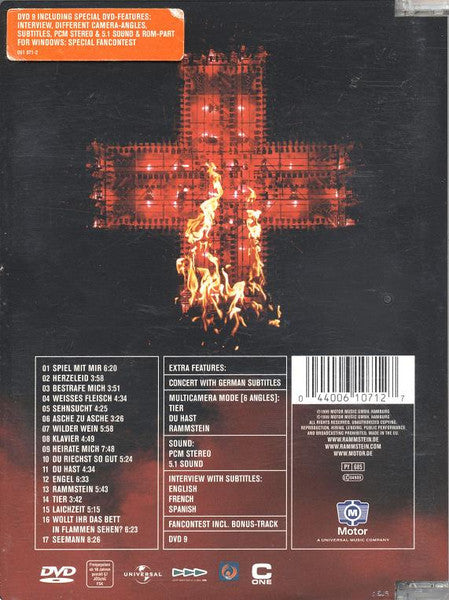 Rammstein – Live Aus Berlin - DVD - Like New (M- / M-) - Super Jewel Case in Very Good Condition (VG+)