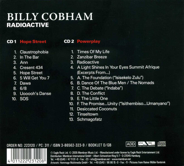 Billy Cobham – Radioactive - 2xCD - NUEVO - PRECINTADO / NEW – SEALED.