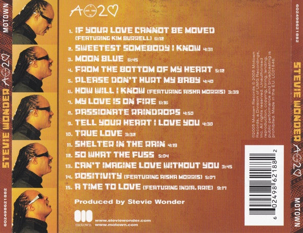 Stevie Wonder – A Time 2 Love - CD - Muy Buen Estado / Very Good Condition (VG+ / M-)