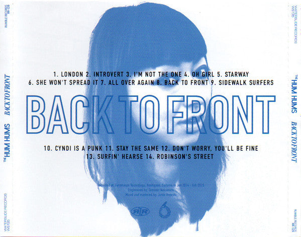 The Hum Hums – Back To Front - CD - 2015 - Waterslide Records – WS135, Rumble Records – RR-129