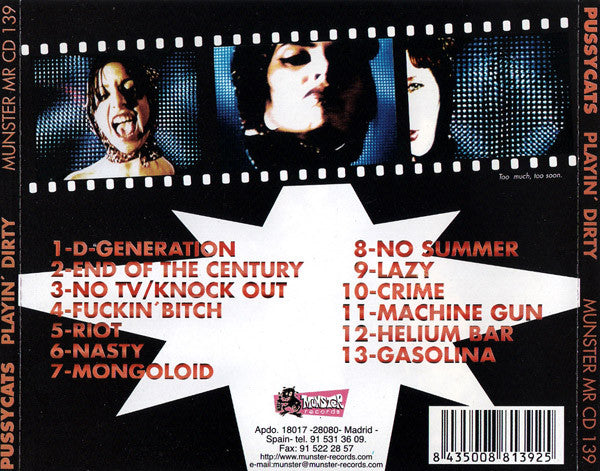 Pussycats - Playin' Dirty (CD, Album)