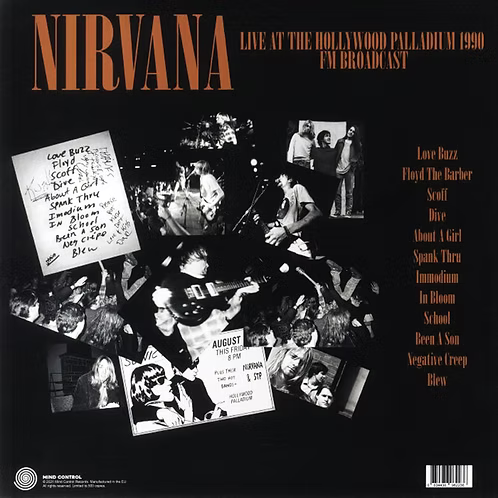 NIRVANA LP California Uber Alles Live At The Hollywood Palladium 1990