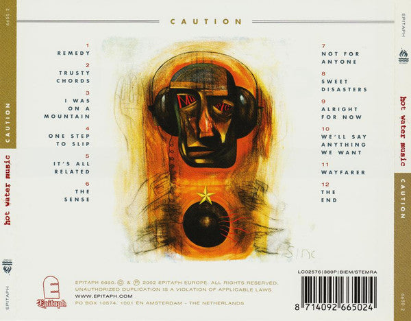 Hot Water Music – Caution - CD - CD Como Nuevo / Portada Como Nueva (M-/M-)