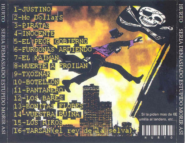 Hurto – Seria Demasiado Estupido Morir Asi - CD - NUEVO / PRECINTADO - NEW / SEALED.