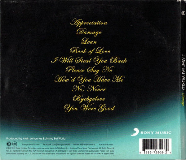 Jimmy Eat World – Damage - CD - Digipak - 2013 - NEW / SEALED.
