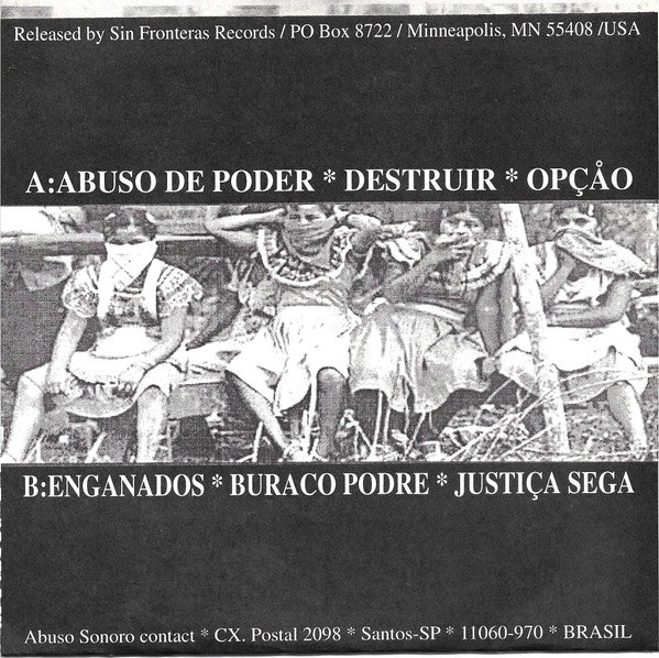 Abuso Sonoro – Revolte-Se!!! - 7" - 1997 - Sin Fronteras Records – S.F.R.-8 - Muy Buen Estado / Very Good Condition (M- / VG+)