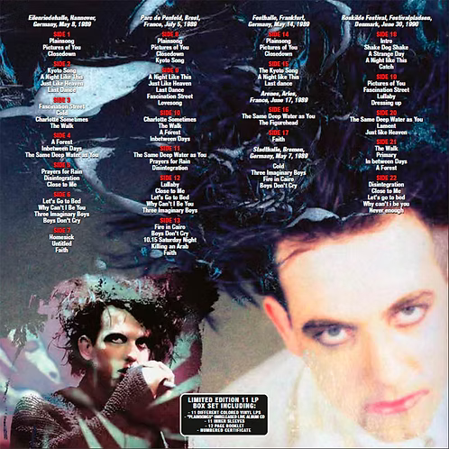 THE CURE BOX SET 11xLP Prayers For Pleasure Live 1989-1990 (350 Coloured Copies)