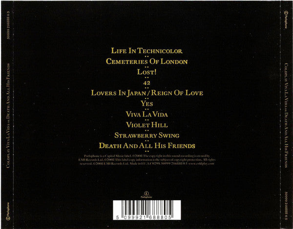 Coldplay – Viva La Vida Or Death And All His Friends - CD - Like New (M- / M-)