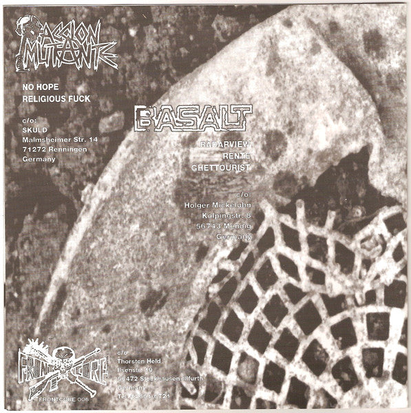 Accion Mutante / Basalt – Die Split 7" - 7" - 1998 - Frontcore Records – Frontcore 06 - Como Nuevo / Like New (M- / M-)