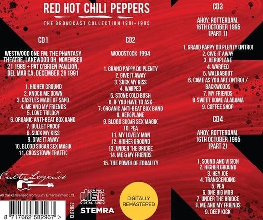 Red Hot Chili Peppers – The Broadcast Collection 1991-1995 - 4xCD Box Set - Cult Legends – CL82967 - NUEVO / PRECINTADO - NEW / SEALED.