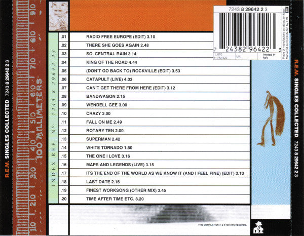 R.E.M. – Singles Collected - CD - Very Good Condition (VG+ / M-)
