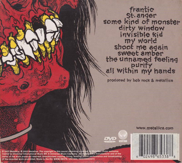 Metallica – St. Anger - CD + DVD - Digipak - Muy Buen Estado / Very Good Condition (VG+ / VG+)