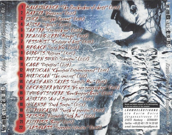 Various – Larmbelastigung Krach Propaganda Compilation Vol. 7 - CD - 1998 - New, unplayed but not sealed.