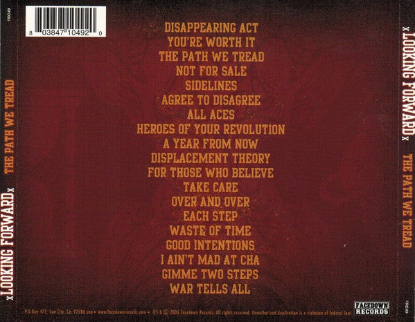 xLooking Forwardx – The Path We Tread - CD - 2005 - Facedown Records – FR049 - Como Nuevo / Like New (M- / M-)
